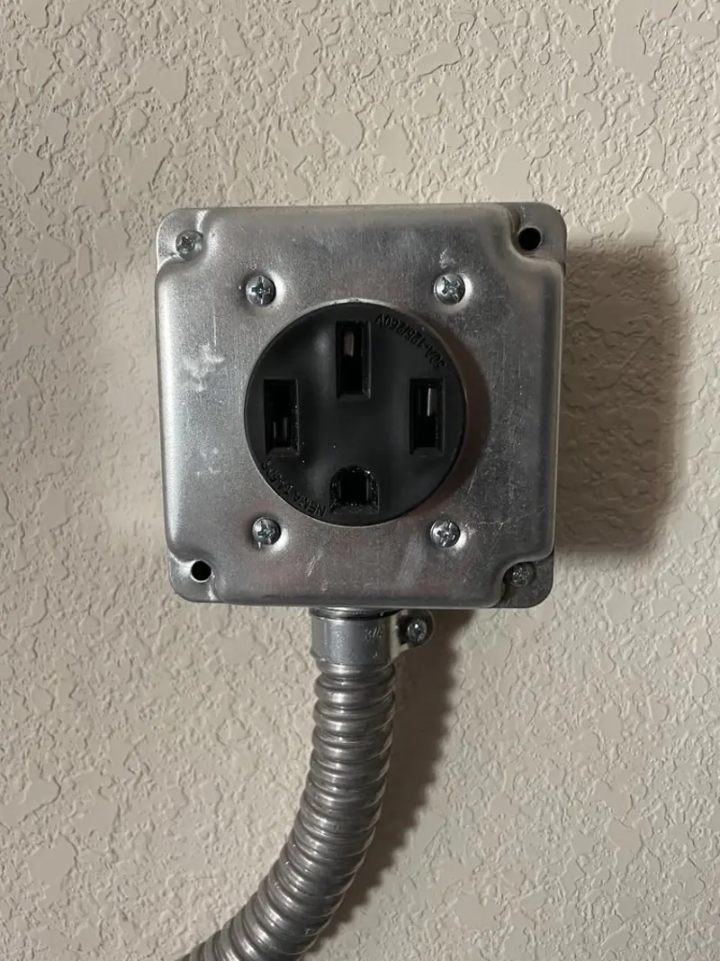 NEMA 14-50 outlet installed for Electrical Panel Upgrade in Hollister